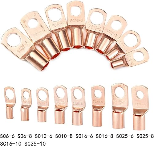 Miniatura 6 de Herramienta de prensado de orejetas de batería con 1 lengüeta de batería, 1 cortadores de cables, 60 terminales de cable de batería, 60 conectores