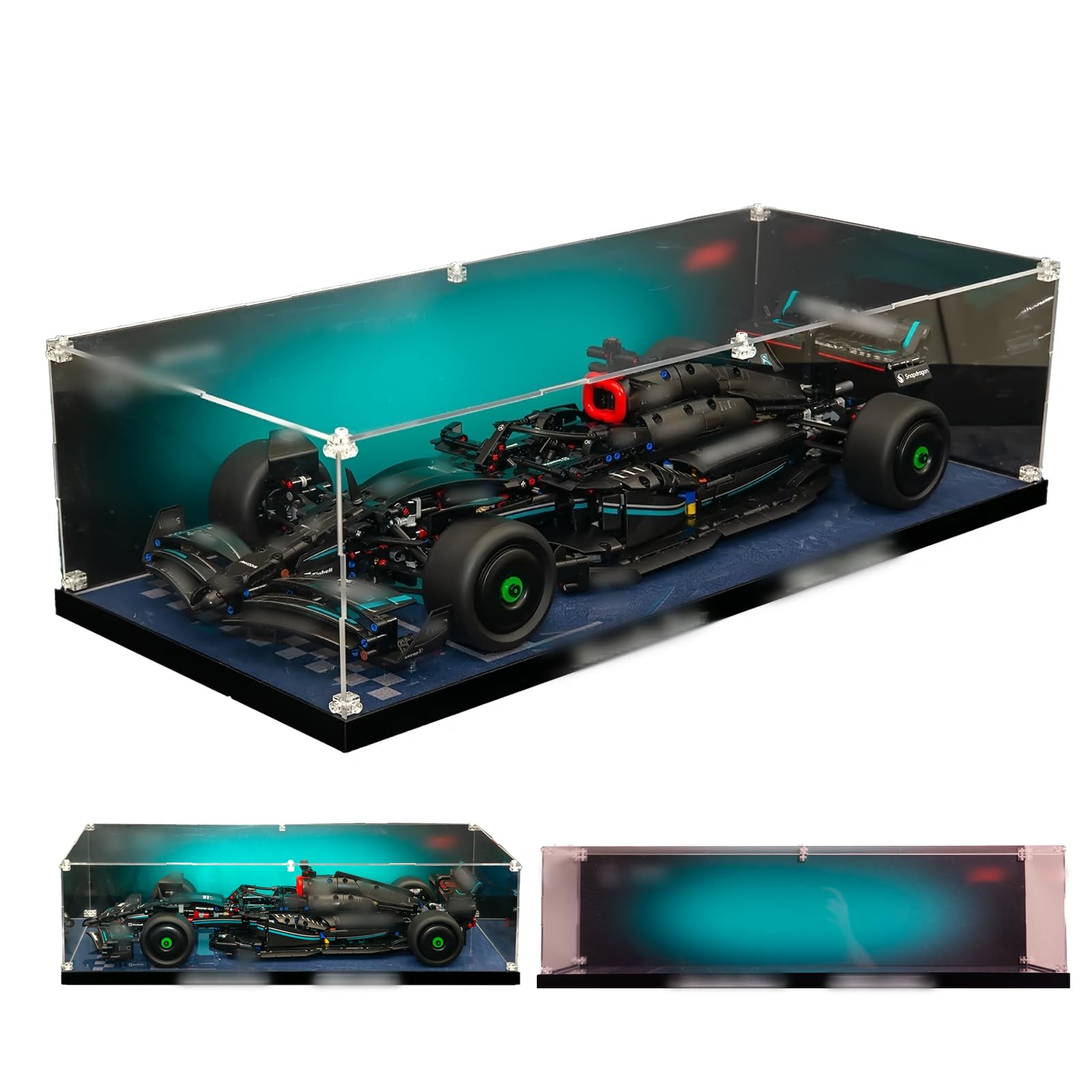 Acrylic Display Case Compatible with Lego Technic AMG F1 W14 E 42171 Performance Model Car Kits, Dust-Proof Display Box Compatible with Lego F1, Size: 26.77×11.81×6.69 inch (NO Model)