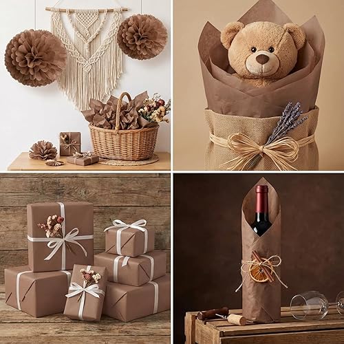 Miniatura 6 de Qilery 500 hojas de papel de seda de 15 x 20 pulgadas, sin ácidos, papel de regalo, manualidades a granel para vacaciones, cumpleaños, decoración de