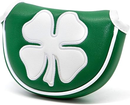 Putter Cover Half Mallet Putter Headcover Magnetic Mid Mallet Putter HeadcoverClub Protector, 3 Colors Available White, Green, Black