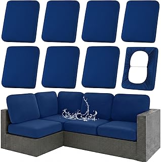 hyha Waterproof Outdoor Cushion Covers for Patio Furniture, Stretch Pati...