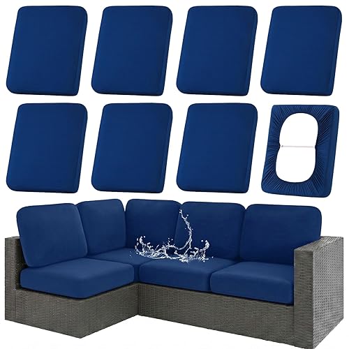 hyha Waterproof Outdoor Cushion Covers for Patio Furniture, Stretch Patio
