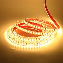 220V LED Strip, Warm White LED Light IP65 Waterproof Flexible Strip LED Strip Light, Can Be Cut Every 10cm (0.5M)