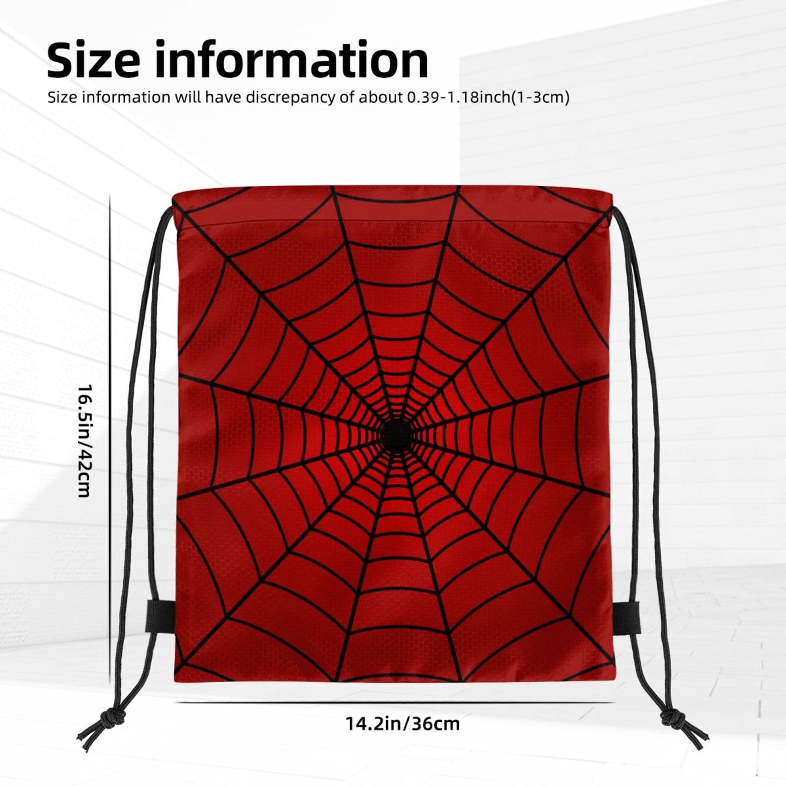 Lindas bolsas de cordón elegantes para mujeres y hombres, saco deportivo de gimnasio, mochila casual para yoga, viajes, compras, Red Spider Web, Mochilas Daypack 3