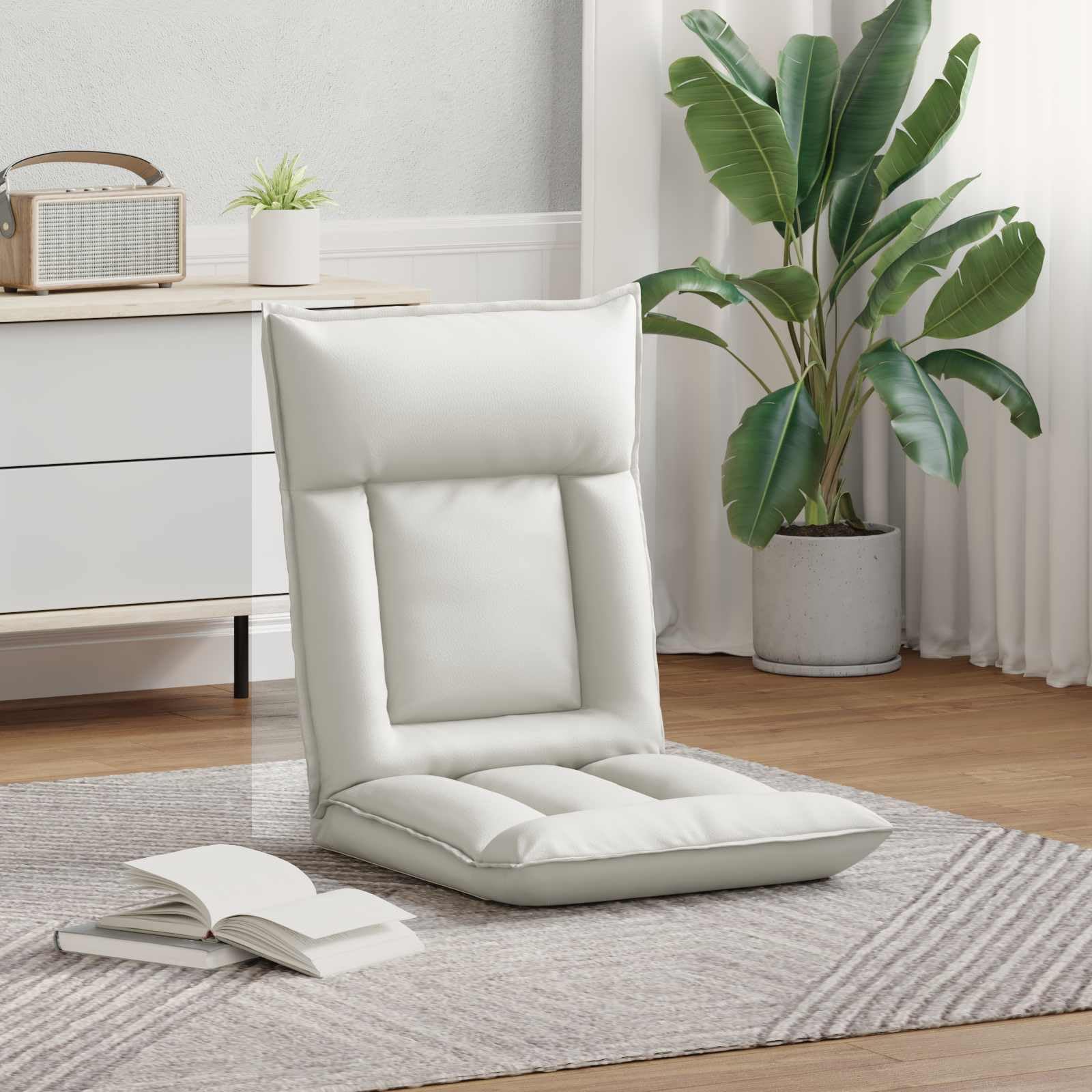 Sillón Ajustable Cuero sintético, Sillas de Suelo, 6.79 kg-42028188