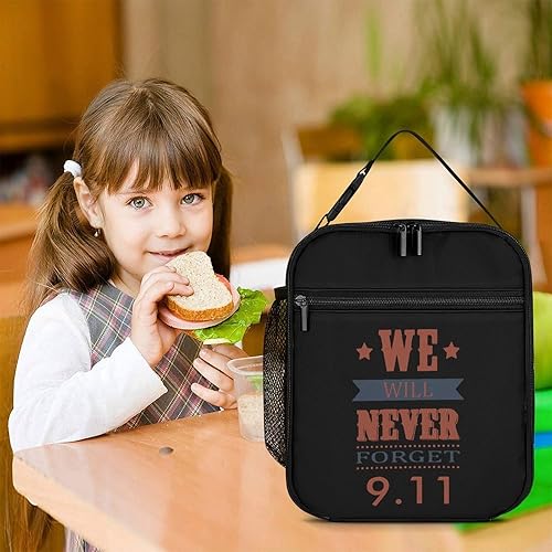 Miniatura 7 de Never Forget 9.11 Insulated Lunch Bag for Women Men Reusable Lunch Box Tote Bag for Work Travel