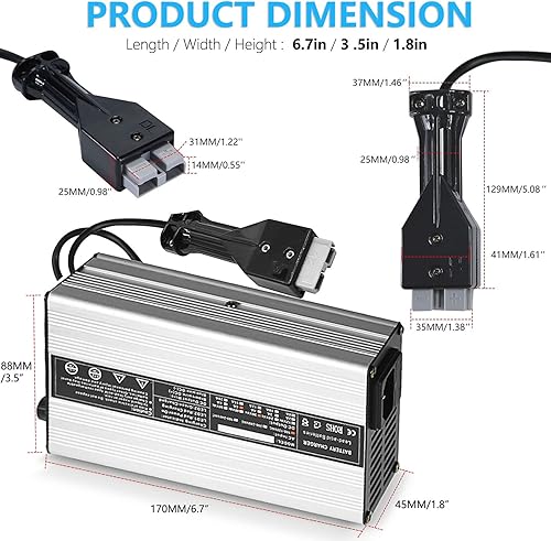 Miniatura 4 de labwork Cargador de batería para carrito de golf 36V 5A y SB50 Reemplazo de enchufe para EZGO TXT Star DS Club Car Marathon