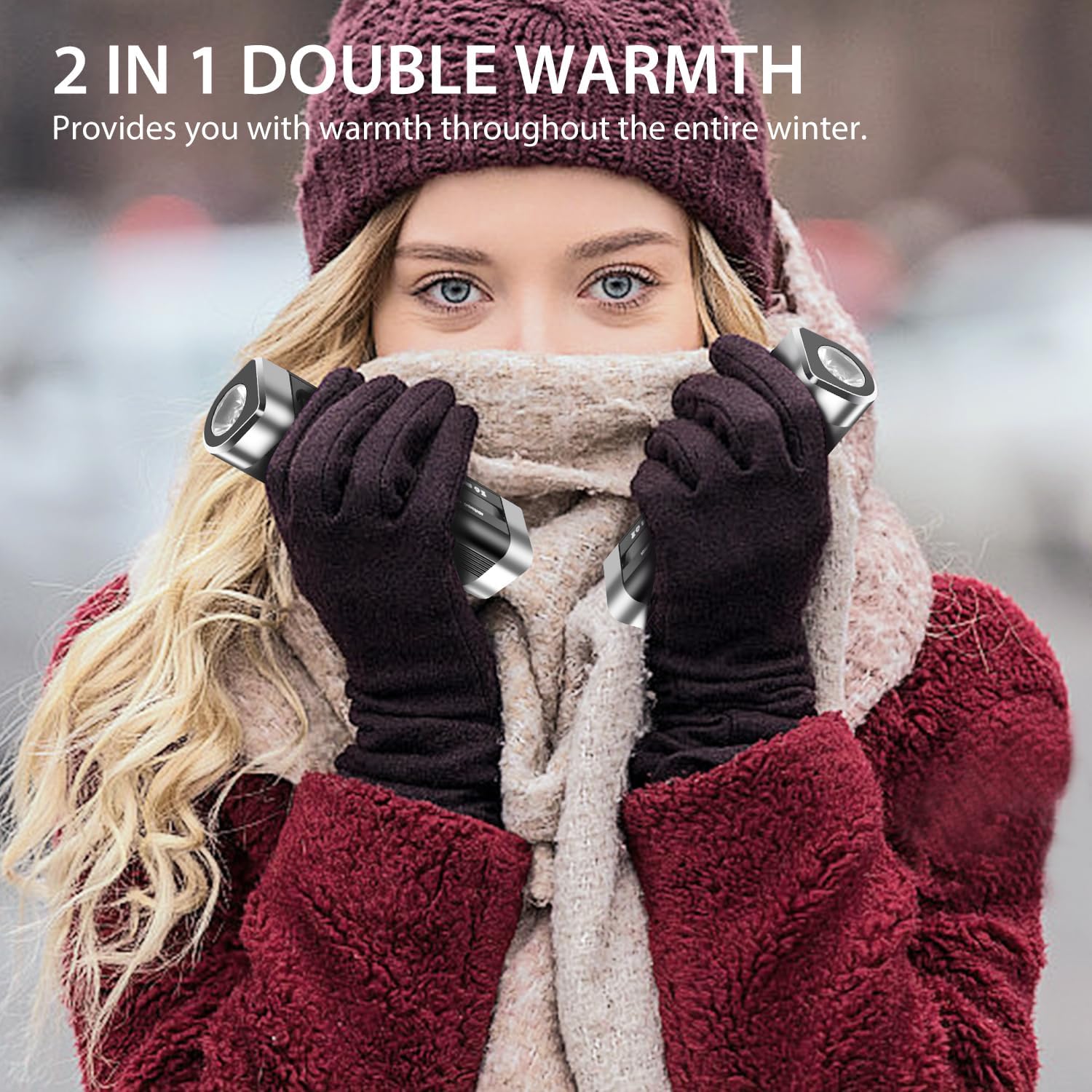 Product Image 3 showing hand warmer being used for outdoor activities