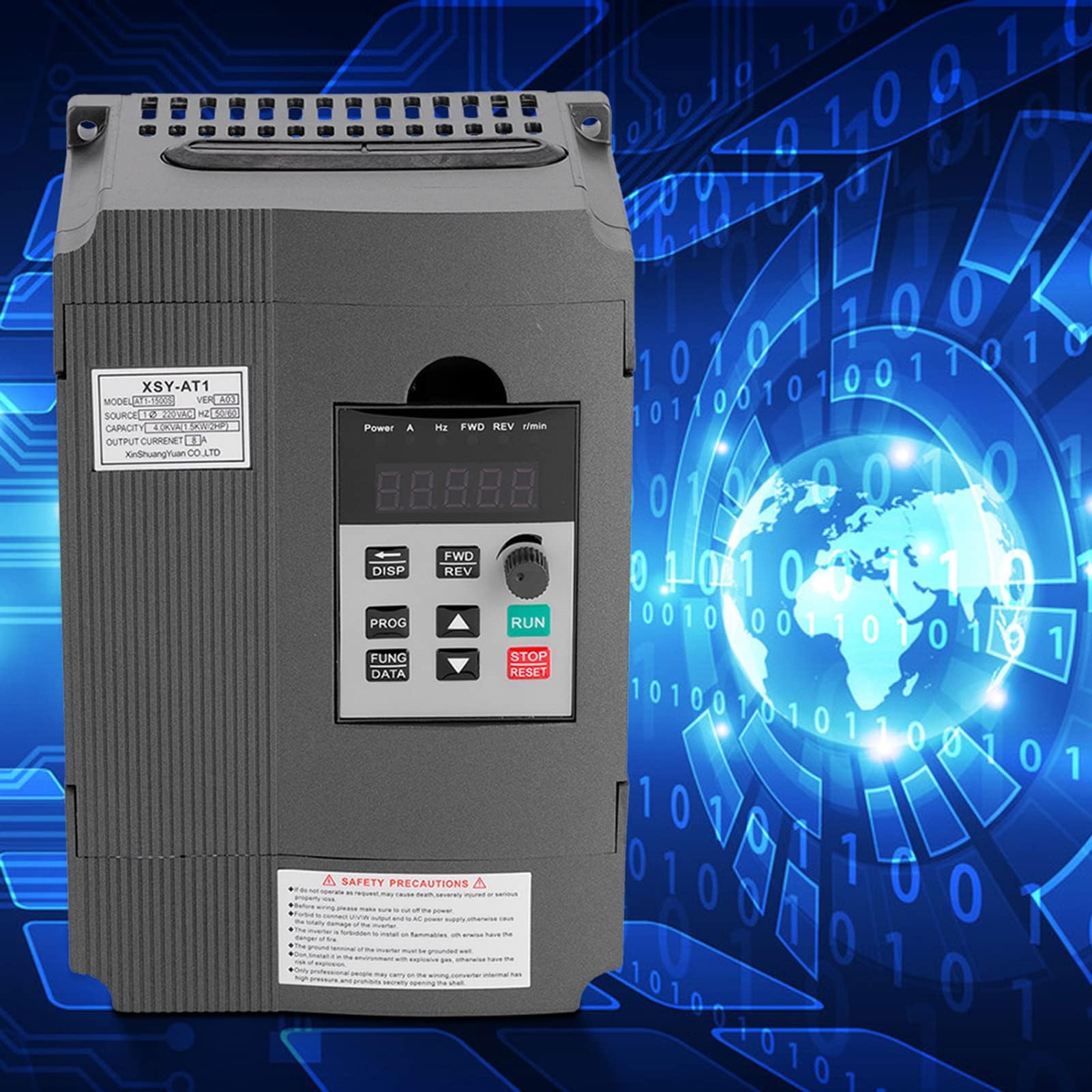 220V Variatore di Frequenza VFD, 1.5kW Convertitore di Frequenza Variabile Universale Monofase di Unità di Frequenza per il Motore Trifase
