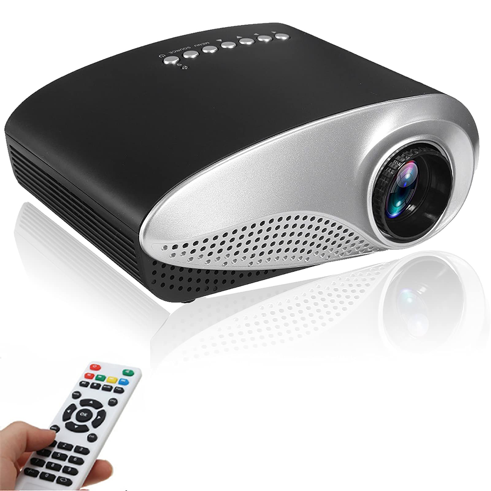 Portable Mini Projector, 1080P Full HD Video Projector 600 Lumens