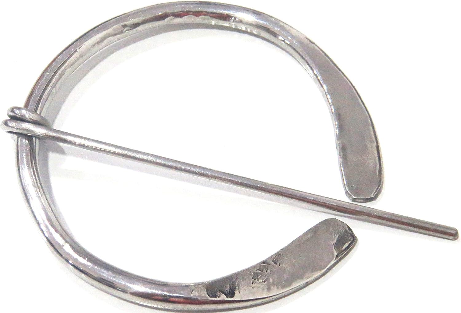 Flattened Viking Penannular Brooch Cloak Pin Silver