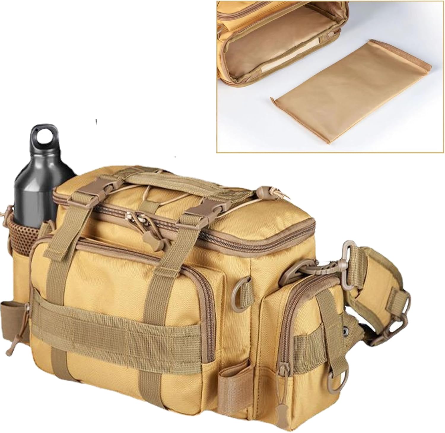 YUEMING Fishing Bag, Single Shoulder Sea Fishing Tackle Bags Tackle Storage Backpack for Carp Fishing, Outdoor Carryall Bag Hiking Travel Pack, 40 * 28 * 20CM 10 71oyfzbLOkL. AC SL1500