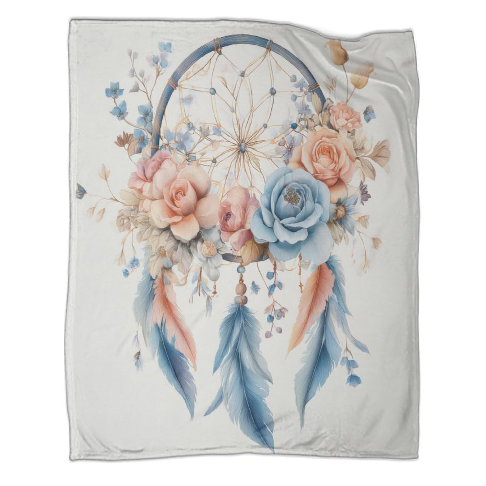 3D Gedruckte Traumfänger Blumen Decke Mikrofaser Wohnkultur Traumfänger Kuscheldecke Weich Warm Sofa Schlafzimmer 80×90(200x230cm)