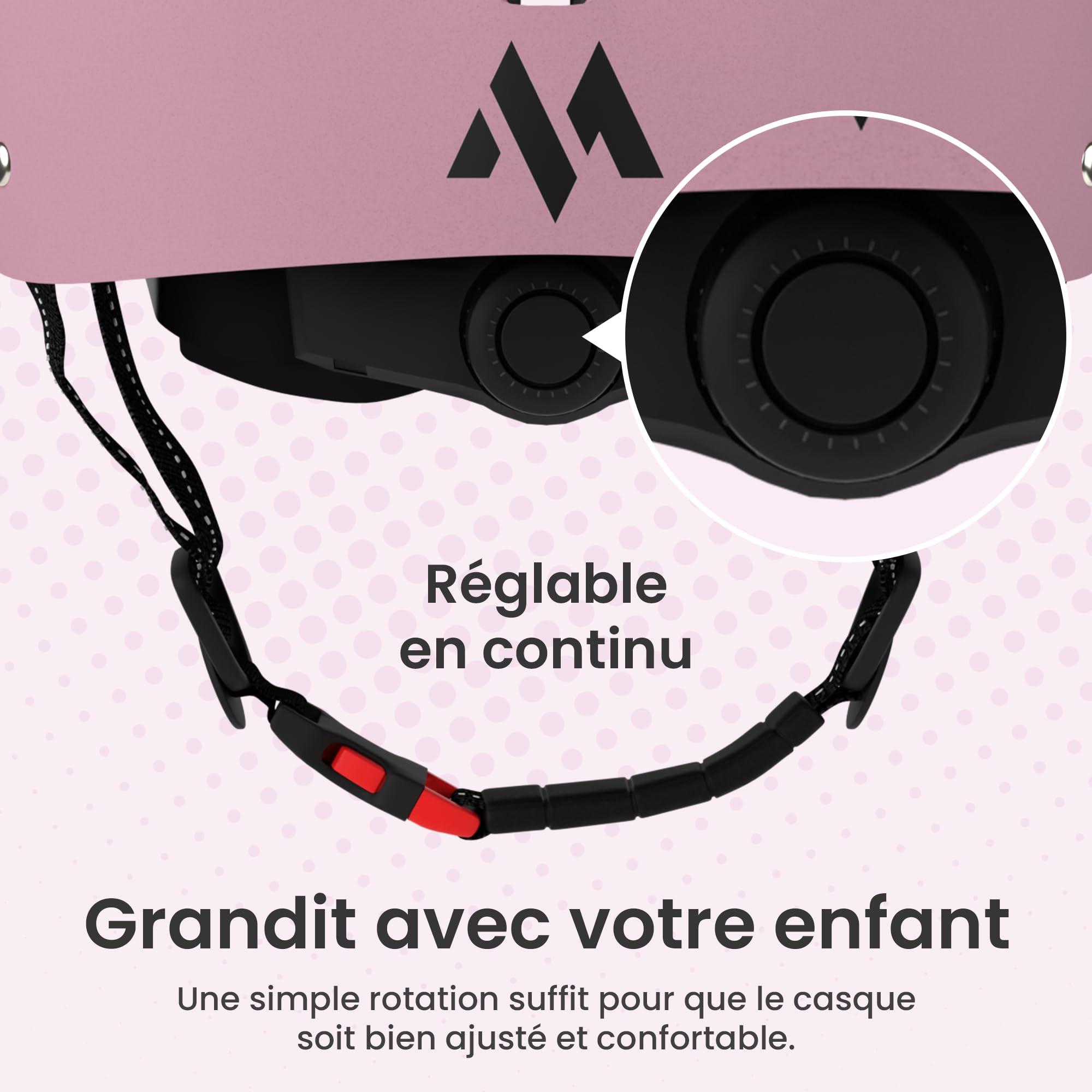 MOREEZ Casque enfant à partir de 1 an (1-7 ans), robuste et confortable casque de vélo et de vélo en ABS, réglable XS (46-50 cm) & S (51-54 cm), unisexe, fille et garçon, réfléchissant, ventilé