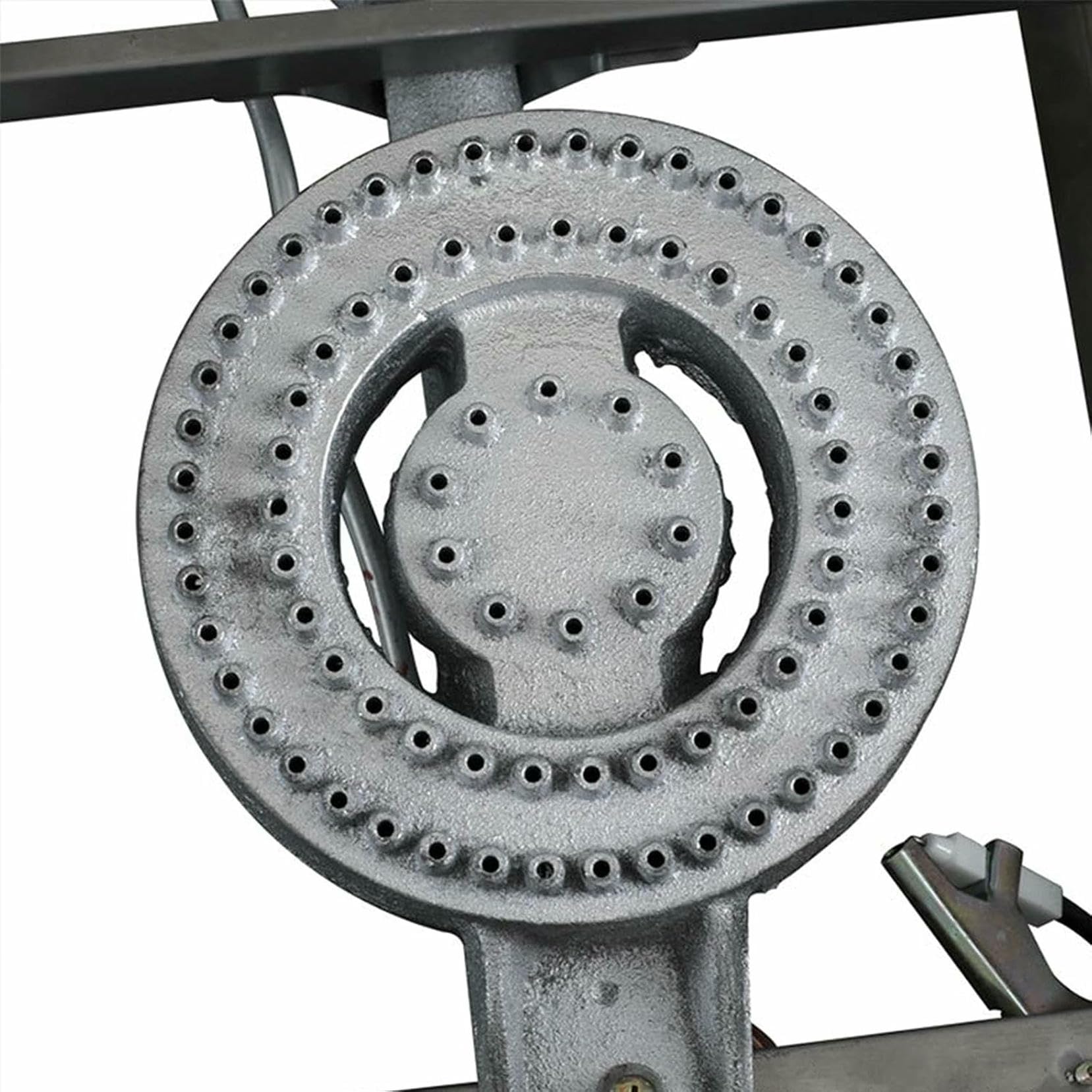 Freidora a Gas de Acero Inoxidable, freidora Comercial, freidora Individual de Gran Capacidad de 10 l, Control de Temperatura Ajustable, freidora de encimera Gruesa con Canasta~/