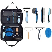 Vista 1 de Herramienta de deshedding para mascotas 7 en 1, juego de cepillos de aseo para perros, combo de cepillos para perros, cepillo de eliminación