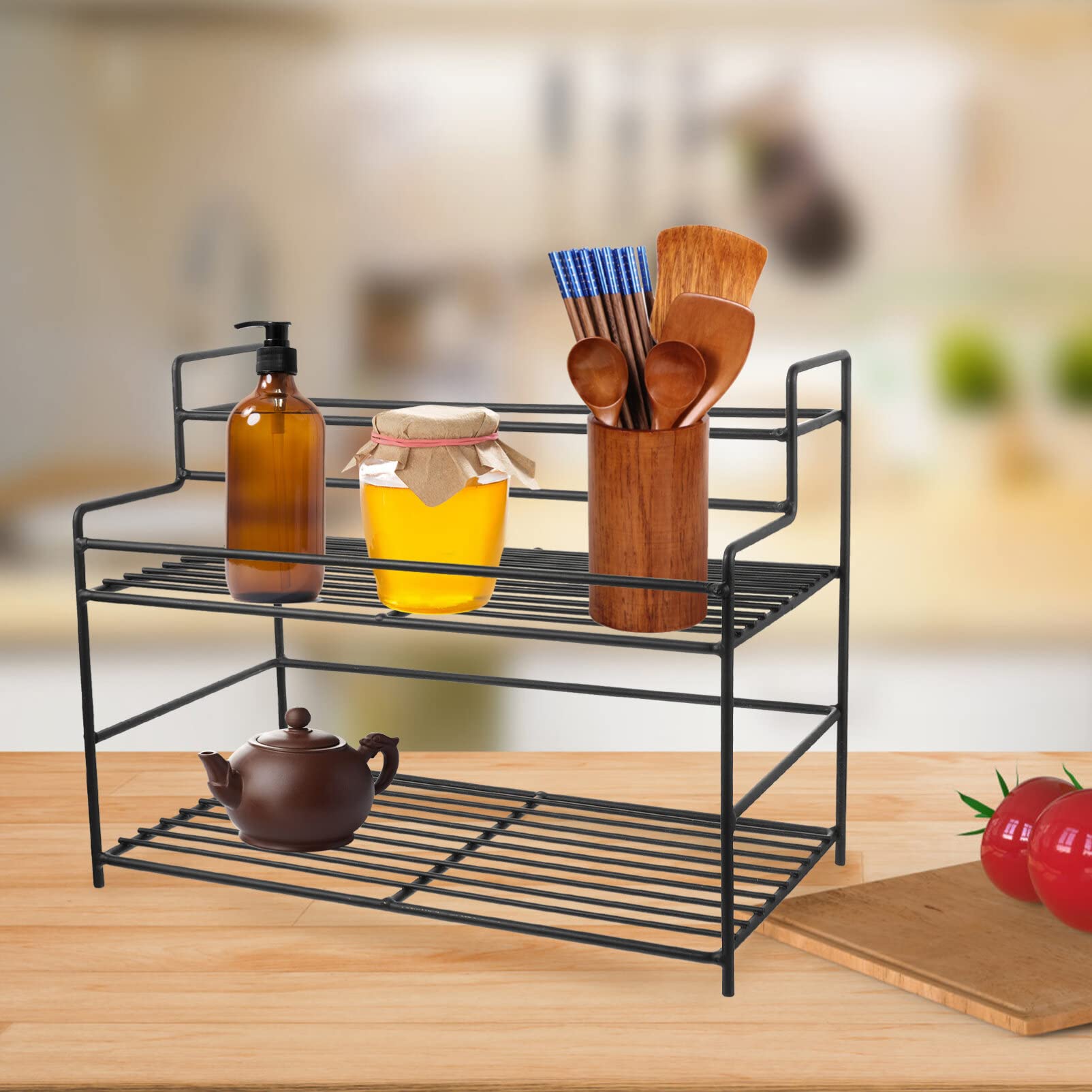 Zerodeko Étagère à Épices De Comptoir Organisateur De Rangement pour Pots Et Flacons Épices Design à Plusieurs Niveaux