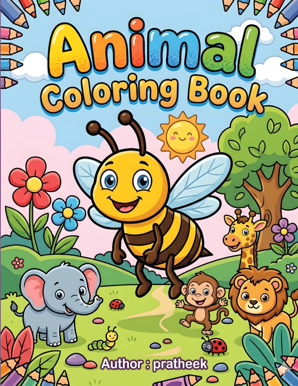 Animal Coloring Book: Cute Animals Coloring Book for Kids Ages 3-6 | Simple, Fun, and Easy Toddler Coloring Pages for Early Learning and Creativity