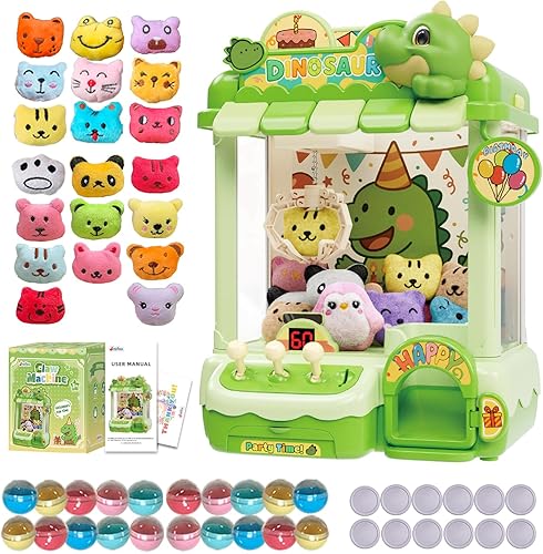 Miniatura 9 de Mini máquina de garras para niños, bonita máquina expendedora Capybara para niñas de 5 a 6 años, dispensador de caramelos con juguete de peluche y