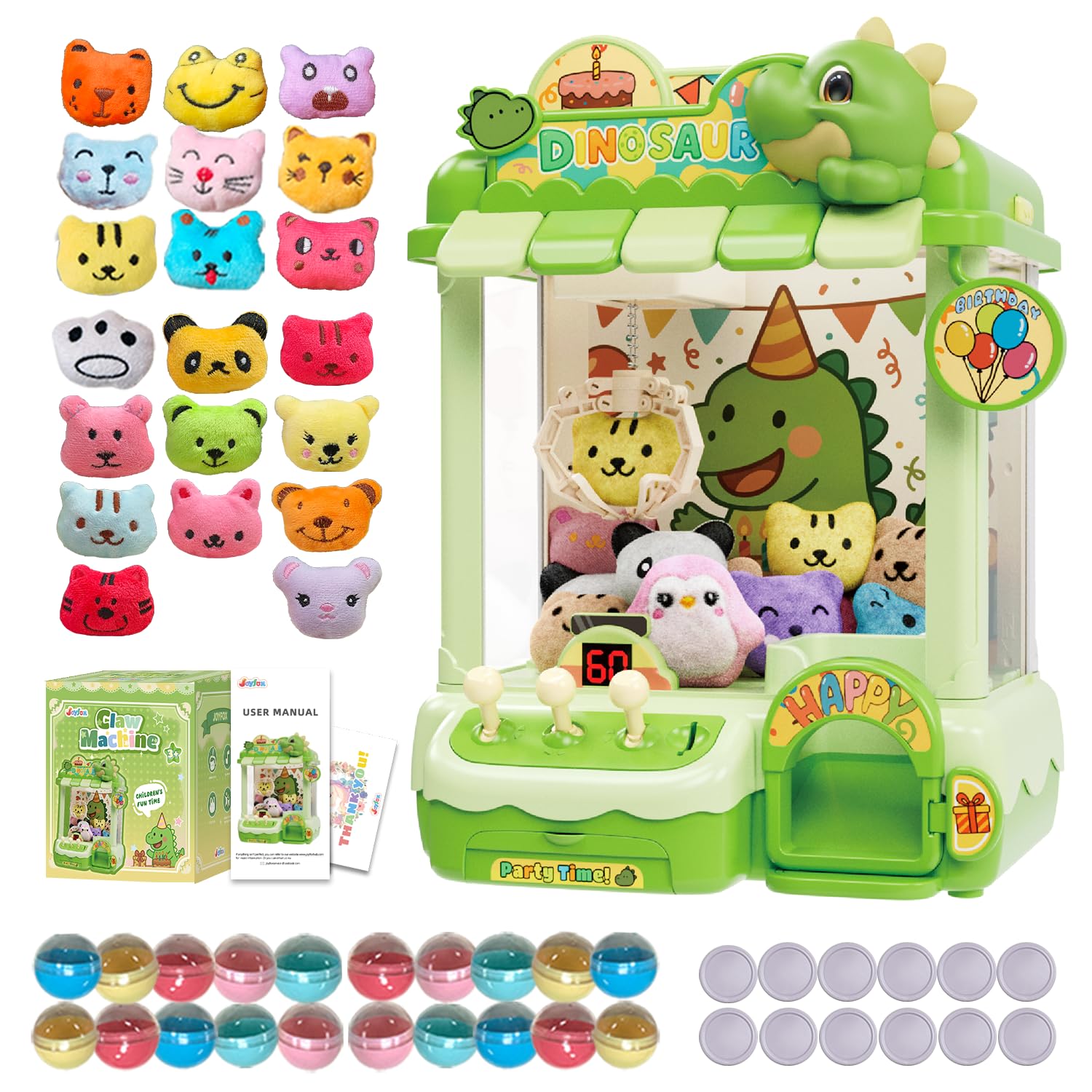 Amazon.com: Joyfox Dinosaur Claw Machine for Kids, Dino Vendng