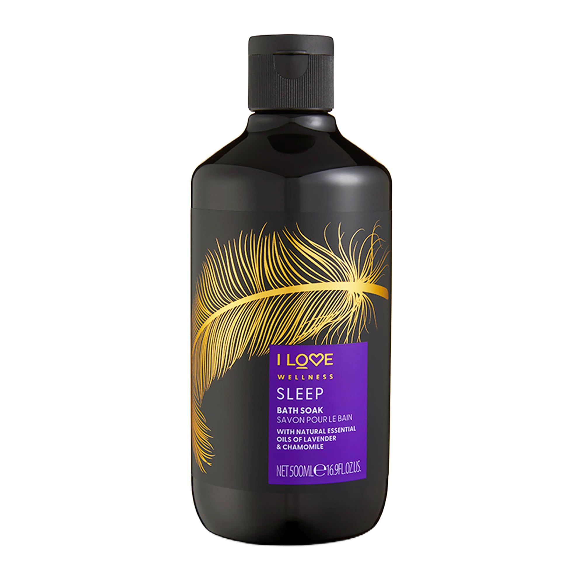 I LOVE Wellness Bath Salts for Sleep- Chamomile and Lavender Bath Salts - Relaxing Bath Soak with Essential Oils - Vegan and Cruelty Free - 17.6 oz