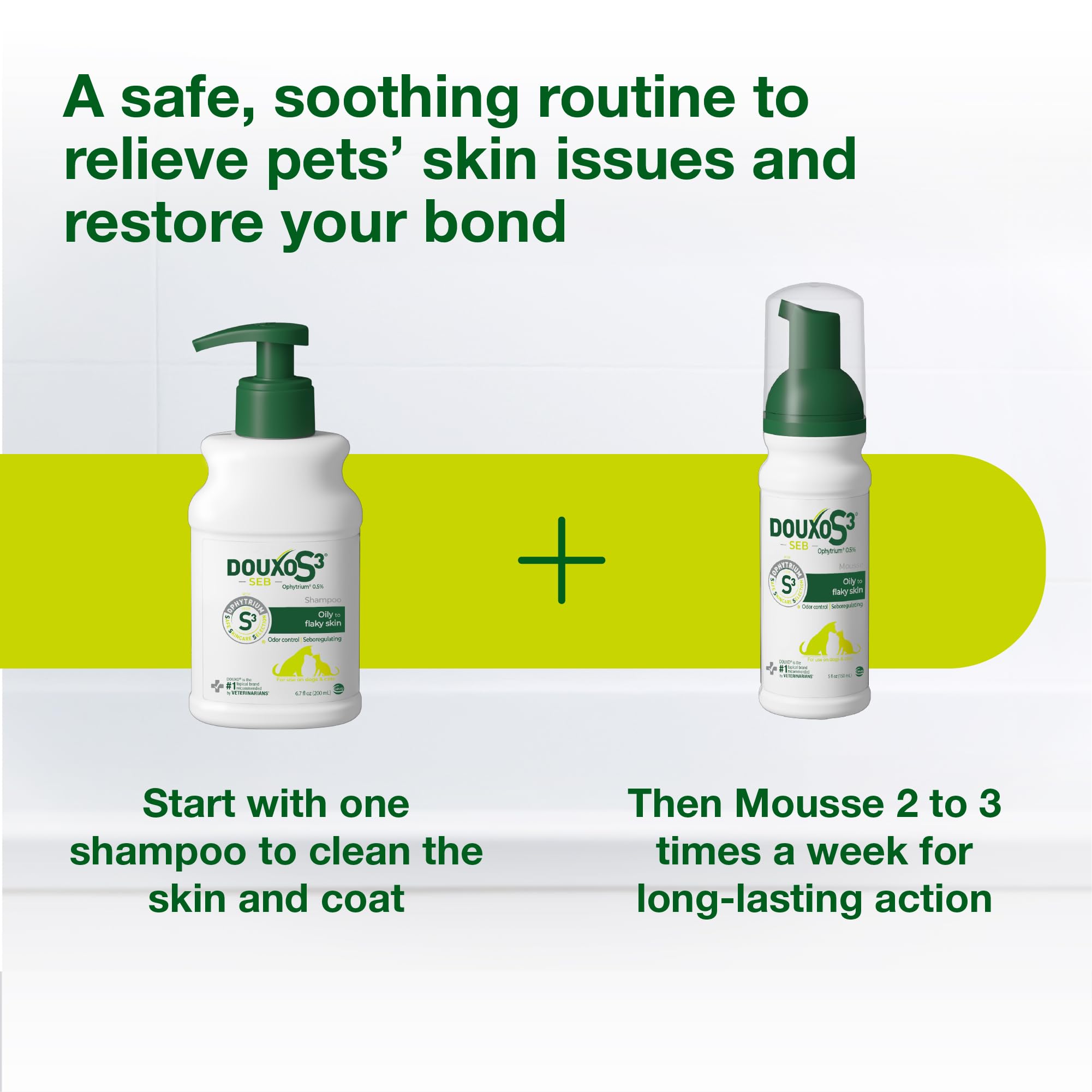 DOUXO Champú S3 SEB, champú para la caspa para gatos y perros, solución para la caspa para perros y gatos, champú calmante para gatos, champú eficaz para perros, limpiador de perros y gatos para piel