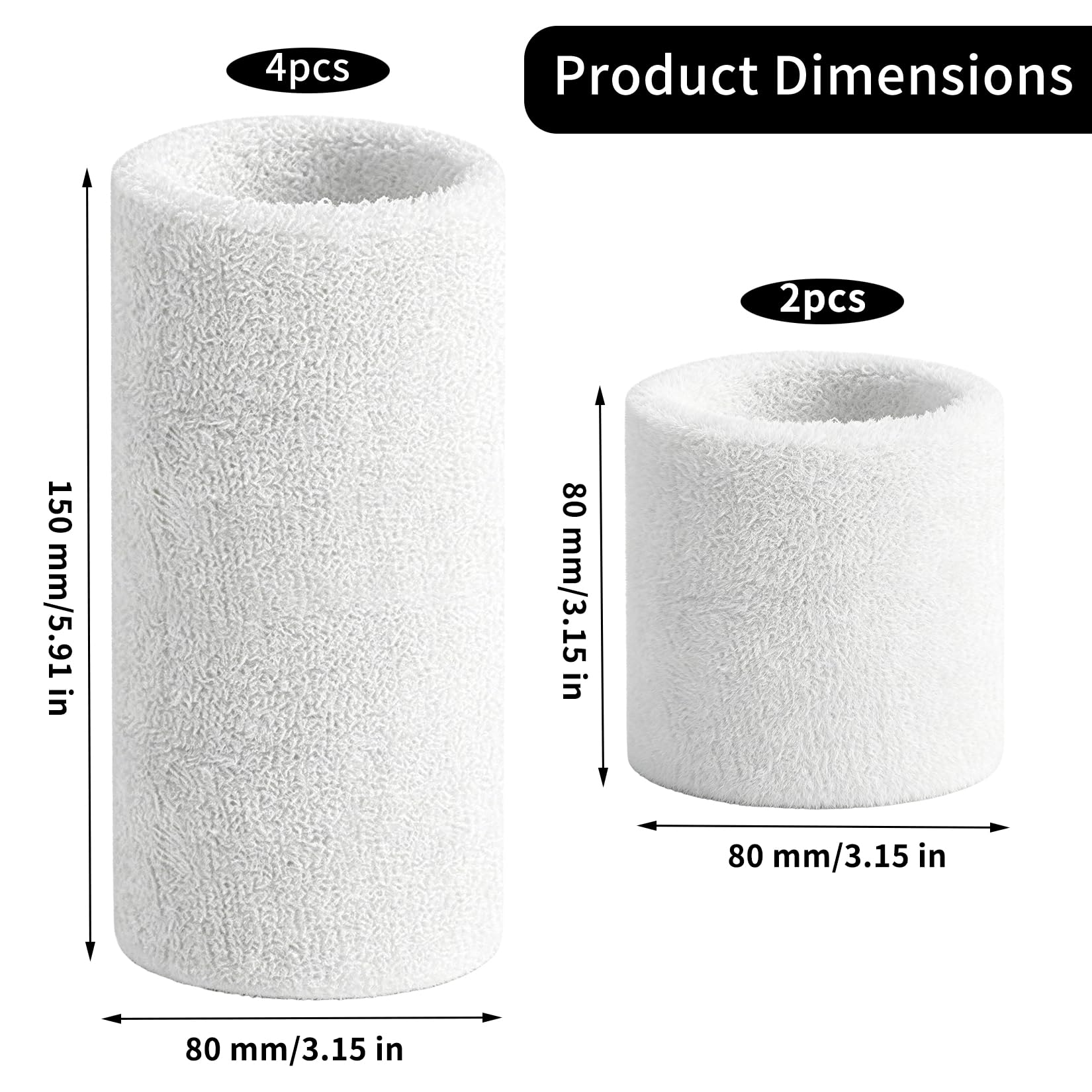 6 Pz Polsini Palestra Uomo Donna, Fascia Polso Antisudore, Fasce Elastiche per Sport, Fitness, Calcio e Tennis