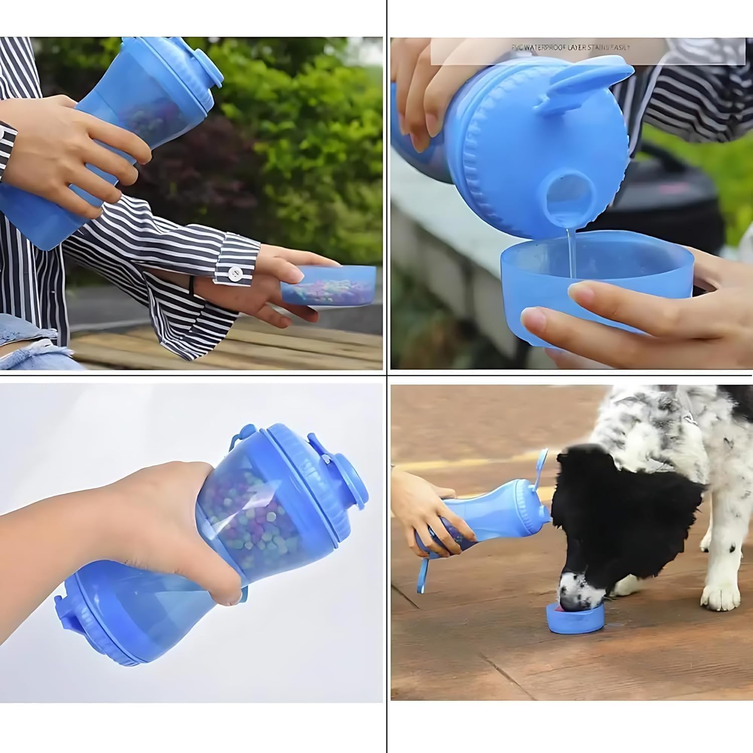 GLIVE (LABEL) Dog Cat Water Food Snack Dispenser Cup 2 in 1 Portable Dog Cat Water Food Snack Dispenser Cup Outdoor Feeding |Pet Supplies | Dog Supplies | Dishes, Feeders 4