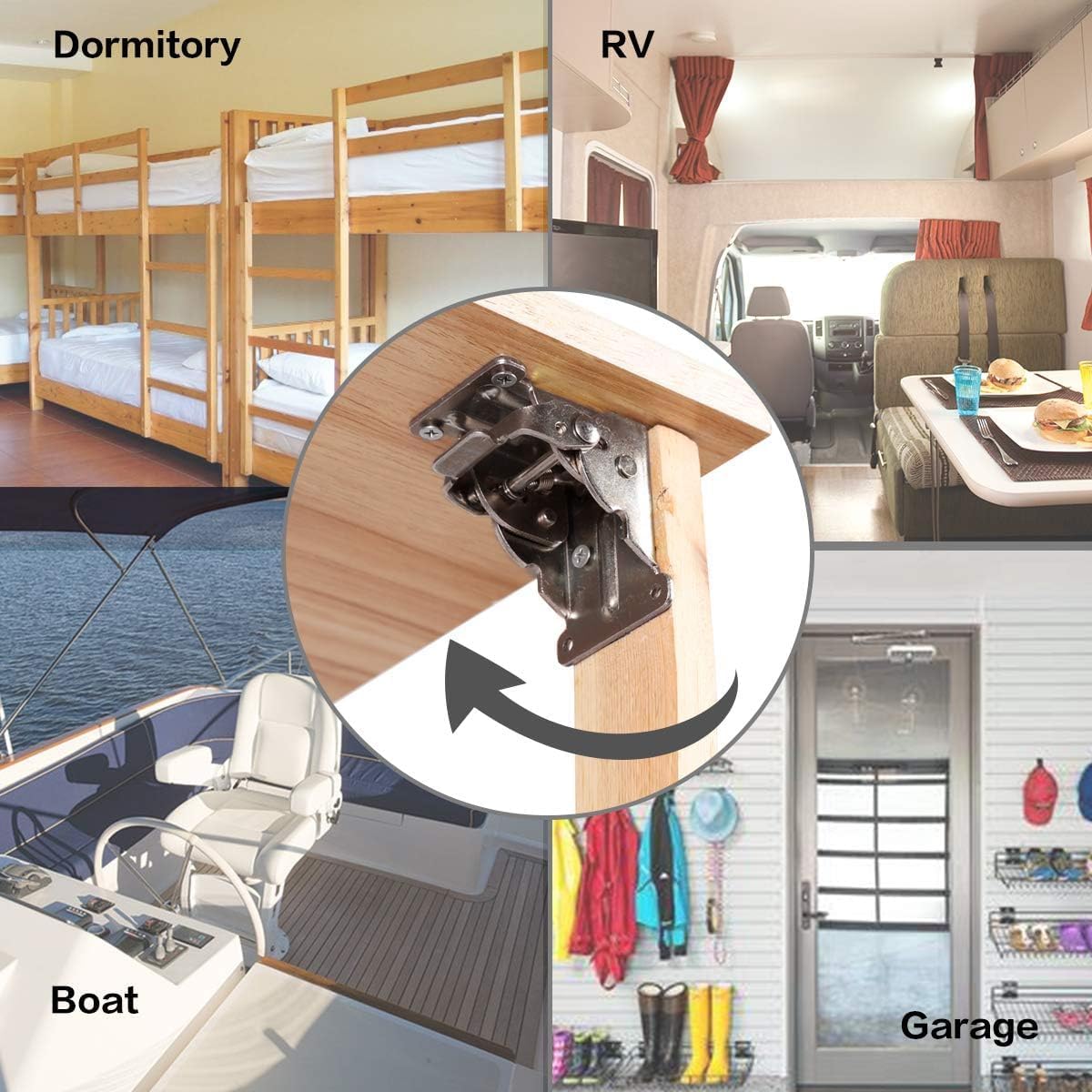 12 Pack Locking Hinge for Folding Table Brackets, TopDirect Heavy Duty Folding Brackets 90 Degree Self Locking Folding Hinge for Table Legs Furniture