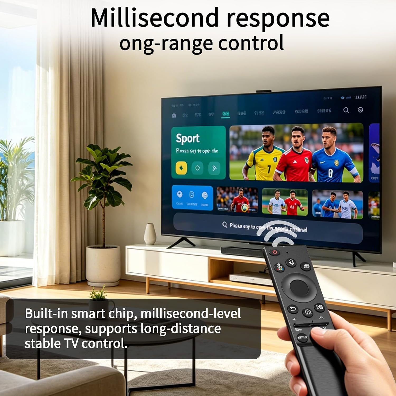 BN59-01357A BN59-01357F Solar Frame TV Remote Control Replacement for Samsung 2019-2026 Neo QLED Smart 4K Ultra HD TV with Voice & Rechargeable Solar Cell