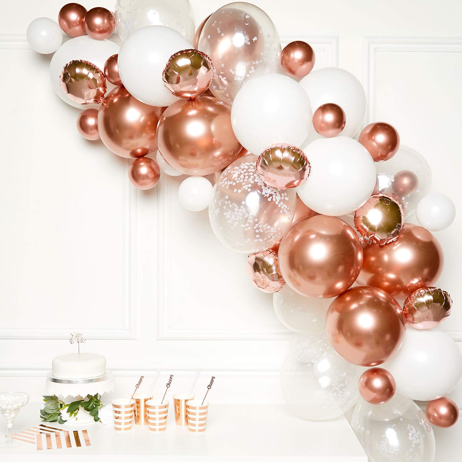 (PKT) (Fix 2/1) (9907430) Rose Gold Balloon Garland