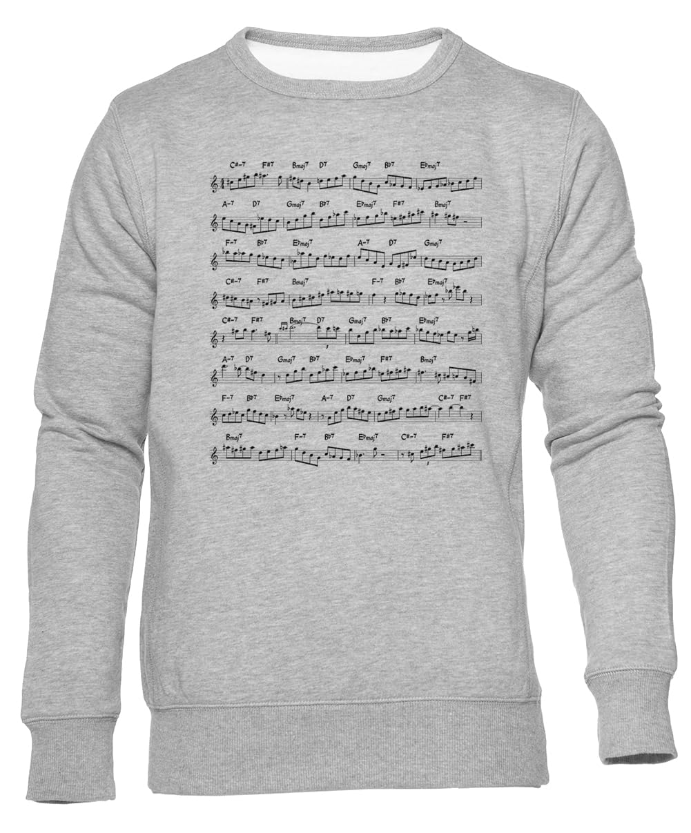 Coltrane Solo On Giant Steps Unisex Grey Sweatshirt Crewneck