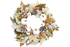 Exquisite Thanksgiving Farmhouse Fall Wreath: Adorn Your Home with Autumn Charm