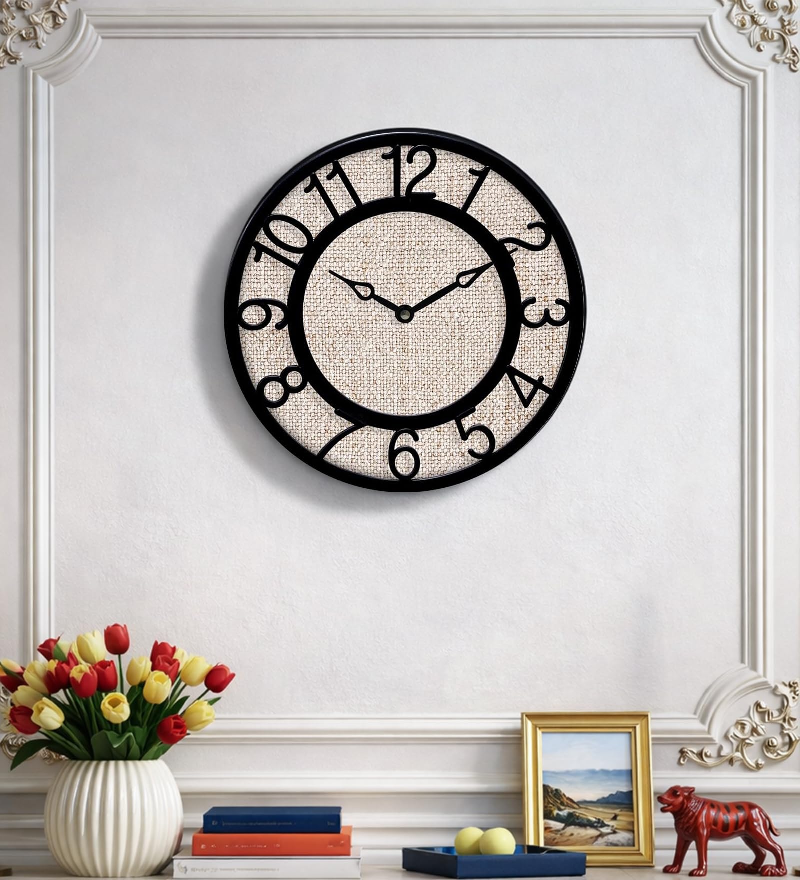 Pepperfry 8 Inch Wall Clock | Analog Watch for Home Living Room | English Numerals Clock for Kitchen | Bedroom | Office | 1 Year Warranty-image-21