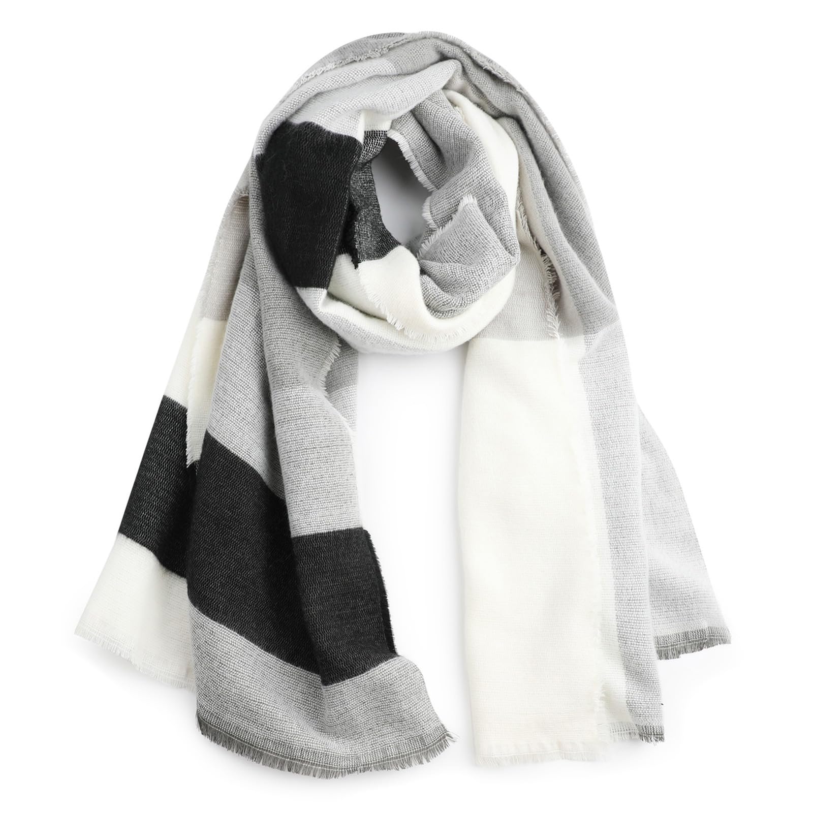 Superora Sciarpa Invernale Donna Cachemire Calda Stole Scialle Motivo a Lattice 200cm*70cm