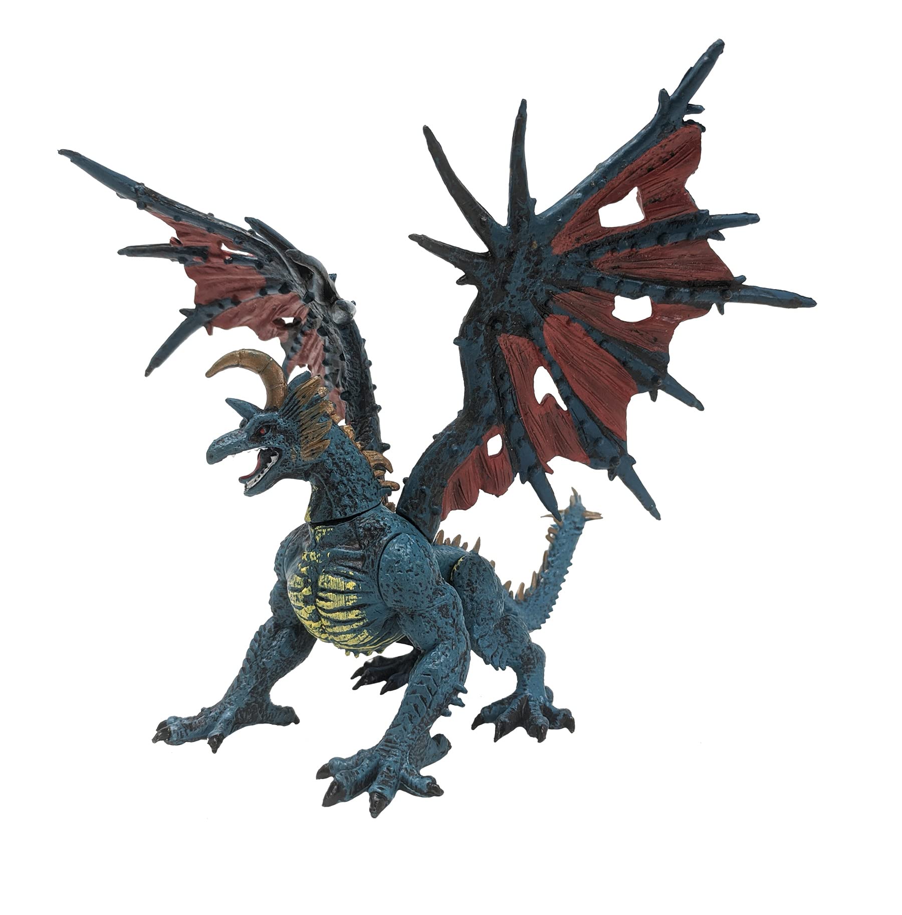 The Legendary Blue Red Winged Dragon Warrior Toy Figurine with