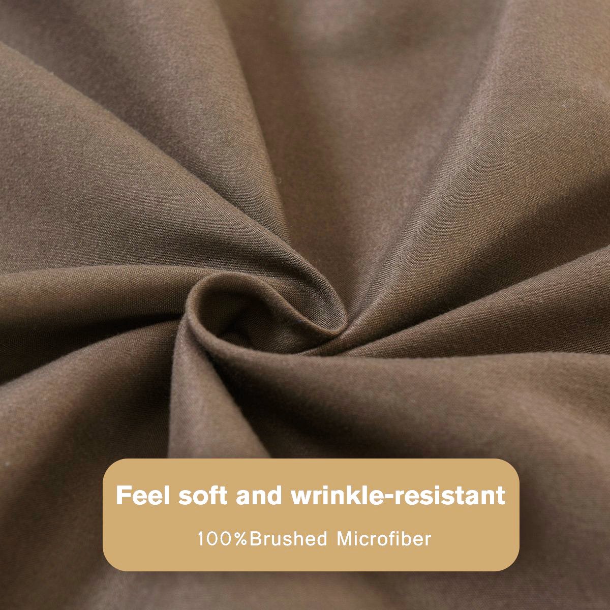 DREAM CARE Waterproof Dust-Proof Mattress Cover for King Size Bed 78x72x6, Lightbrown, Polycotton 1