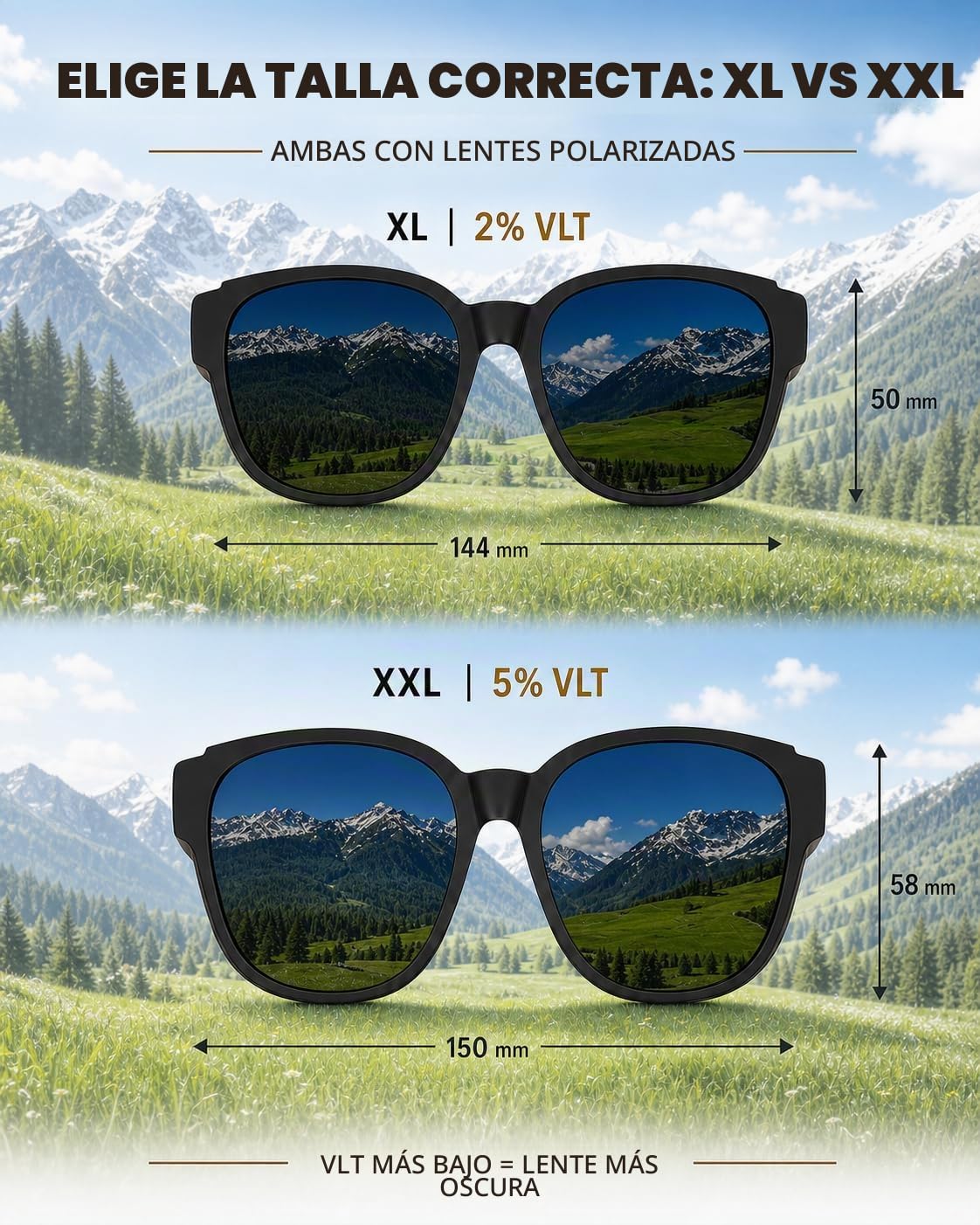 Goiteia Gafas de sol de catarata, sensibilidad a la luz, CAT4 ajuste oscuro