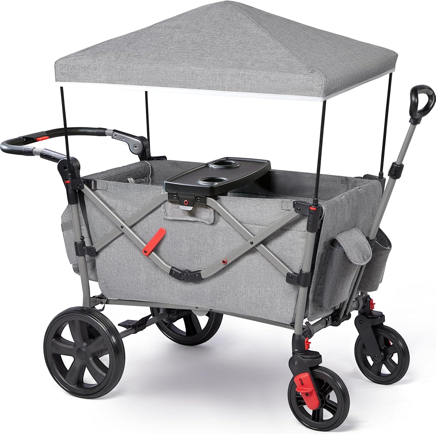 EVER ADVANCED Wagon for Kids to Sit In, Stroller Wagon For 2 Kids with