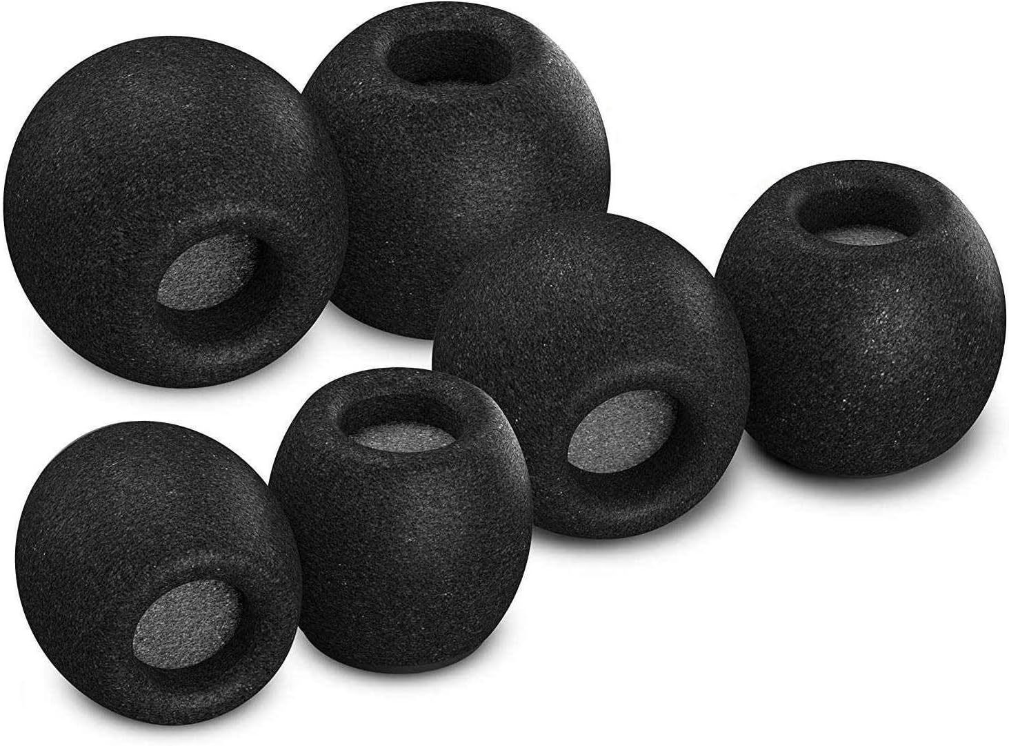 Comply Comfort Plus Tsx-100 Memory Foam Earphone Tips (S/M/L, 3 Pairs), Black