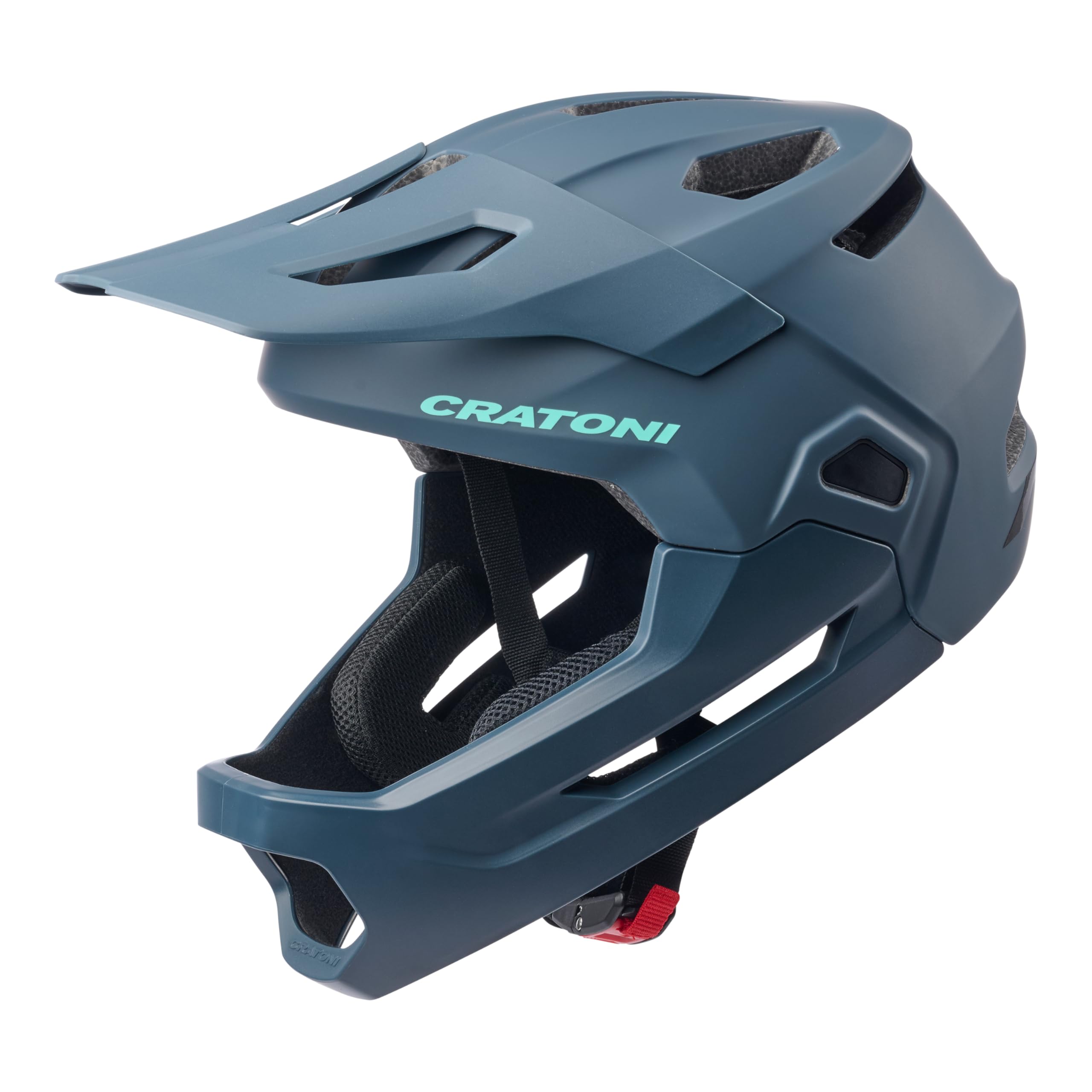 Cratoni Madcat Casque de vélo intégral pour enfant avec mentonnière Taille S/M 49-56 VTT Casque de descente