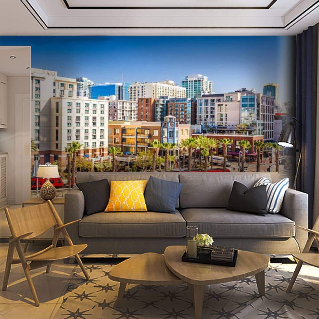 Wallpaper Wall Mural Gaslamp Quarter in San Diego Self Adhesive Removable Peel & Stick Wall Decor Home Craft Wall Decal Wall Poster Sticker for Living Room
