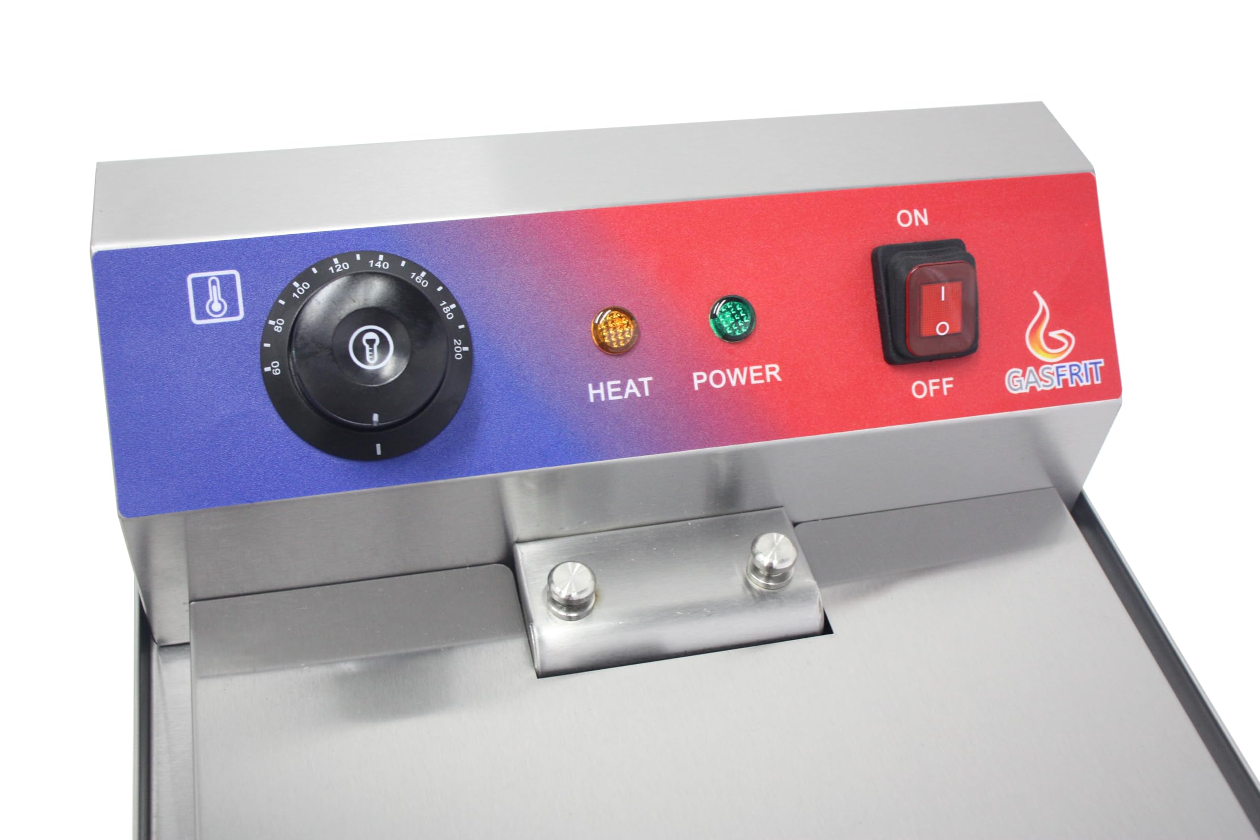 Friggitrice elettrica professionale industriale con rubinetto, acciaio inox, zone fredde, termostato E.G.O, 13 L o 13+13 L