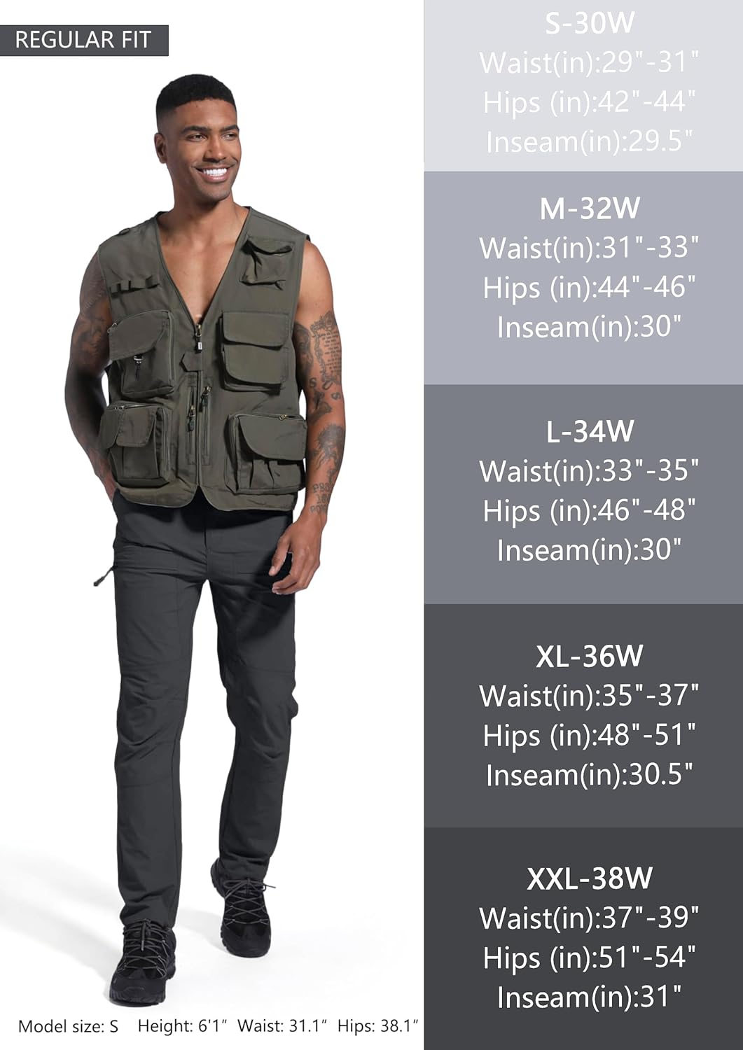 Mens Lightweight Waterproof Hiking Pants Quick-Dry Tactical Cargo Pants with Multi-Pockets for Outdoor Fishing Work - Image 6