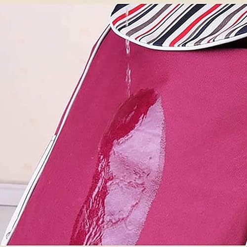 Miniatura 5 de Bolsas de carrito de compras, bolsa de asas plegable de 40L, bolsas de carrito de compras de tela Oxford impermeable portátil, rojo