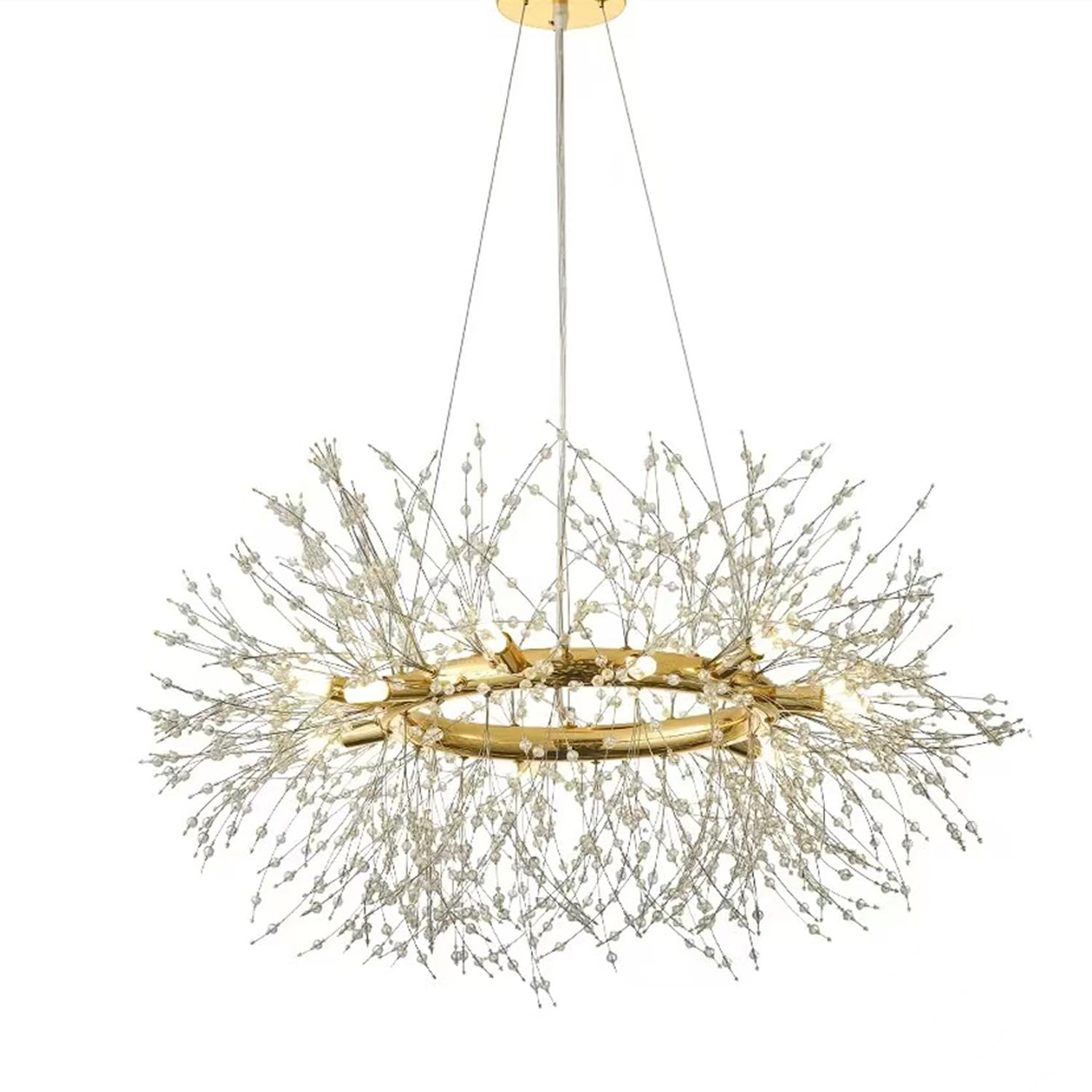 Lustre en cristal moderne luxueux avec 8 douilles g9 élégantes