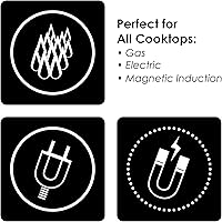 Vista 9 de Chantal SVEN - Tetera silbante esmaltada sobre acero con mango de madera natural, 1.4 cuartos de galón (negro 2)