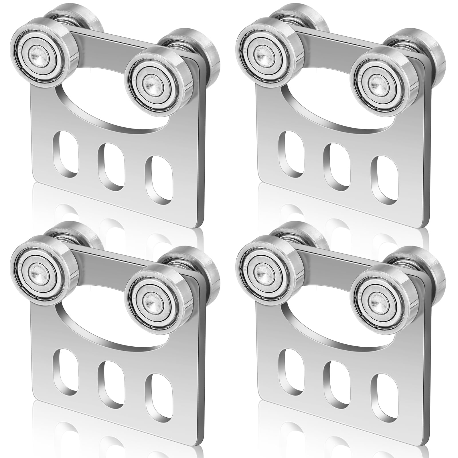 4 Pcs Trolley Roller Assembly For Electric Hoist - Fits 1-5/8" Strut Channel, 4 Wheel, Heavy Duty Up To 450 Lbs Each
