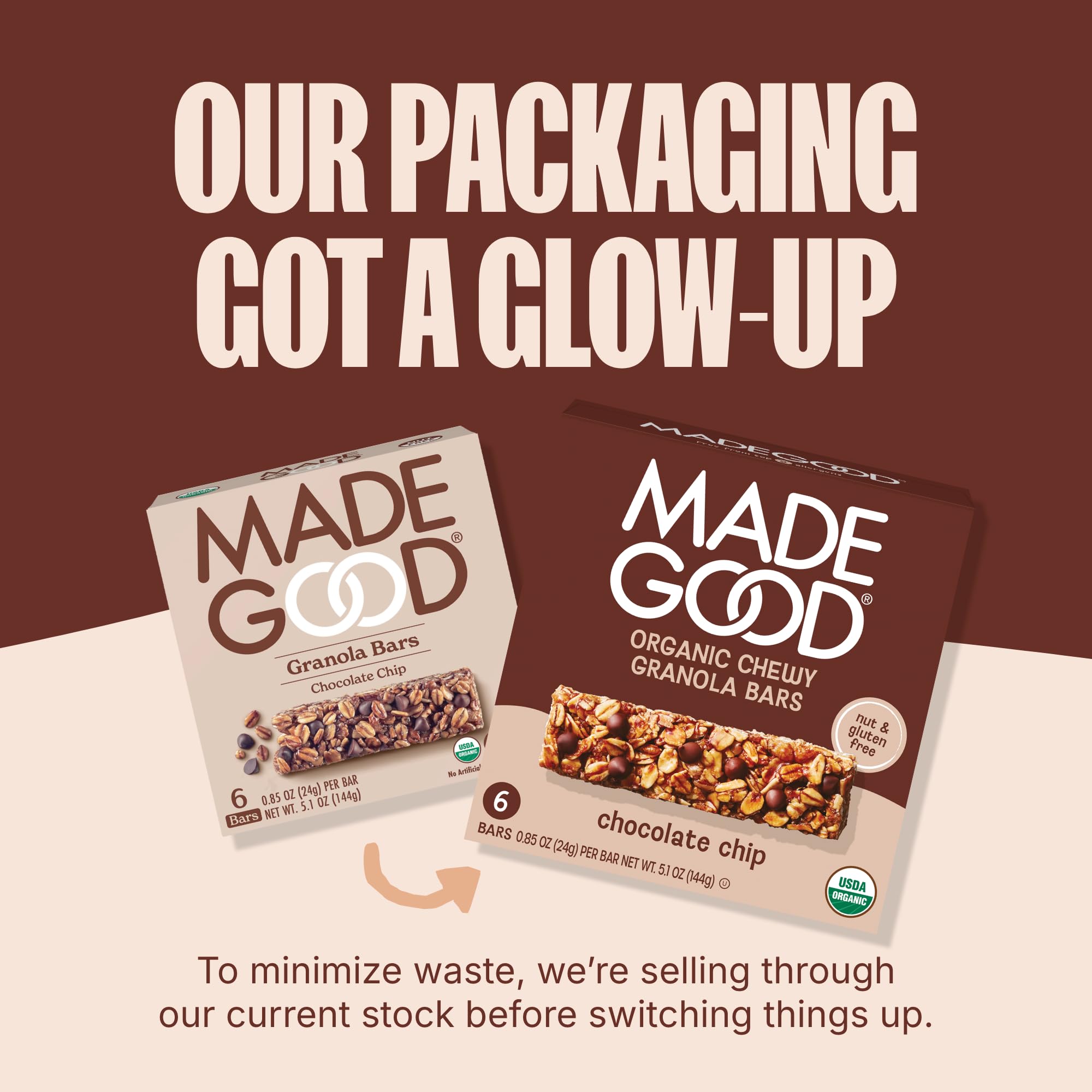 MadeGood Chocolate Chip Granola Bars 6 Healthy Snack Bars 0 85 oz Each — view 9