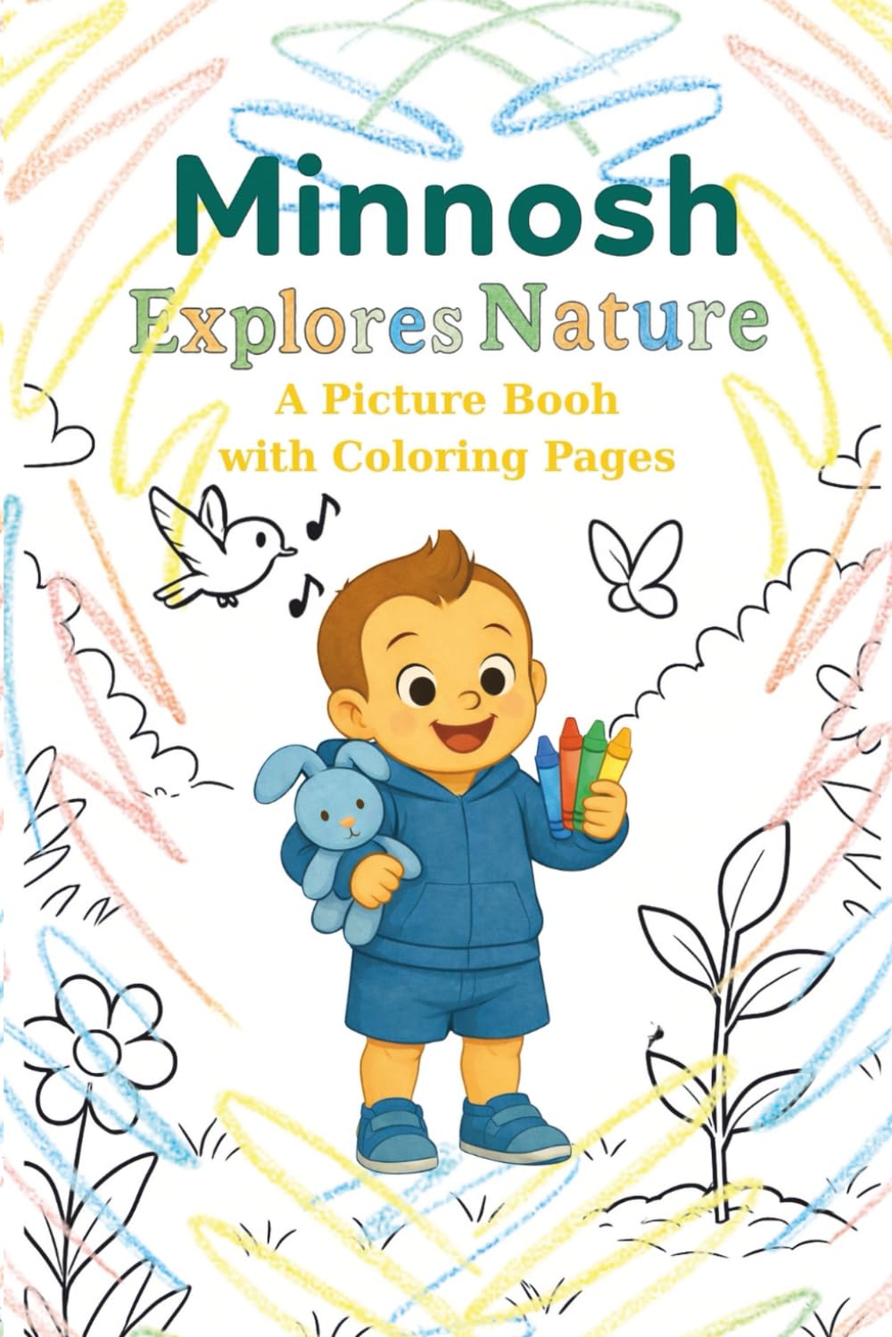 Minnosh Explores Nature - A Picture Book with Coloring Pages